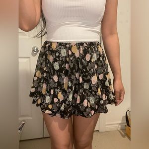Floral mini skirt